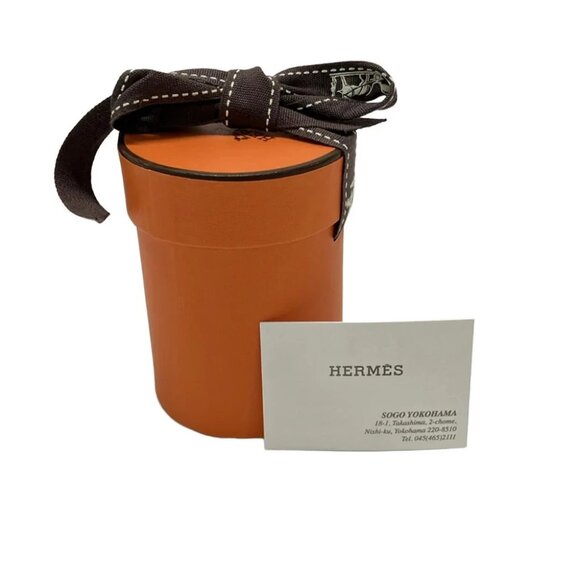 Auth HERMES Twilly - White Dark Brown Brown Scarf - Picture 4 of 5